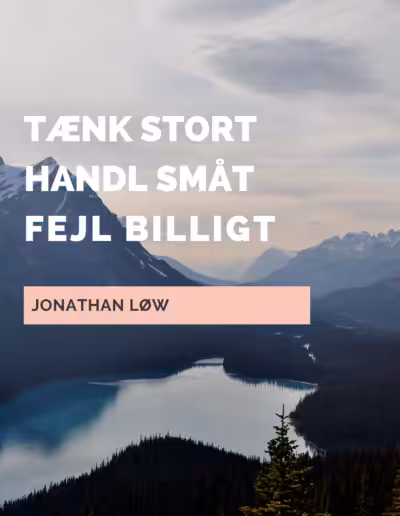 Citat af Jonathan Løw: Tænk stort, handl småt, fejl billigt